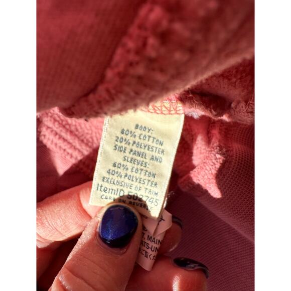 L.L. Bean Quarter Zip Pull Over in Rose Wash Size Medium - Picture 4 of 6